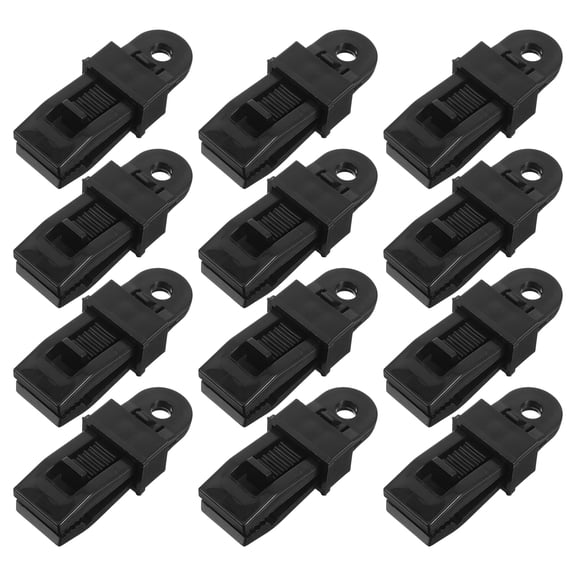 12pcs Heavy Duty Tarp Clips Lock Grip Clamps for Outdoor Camping Awning Tents Tarpaulins and Canopies Car Cover