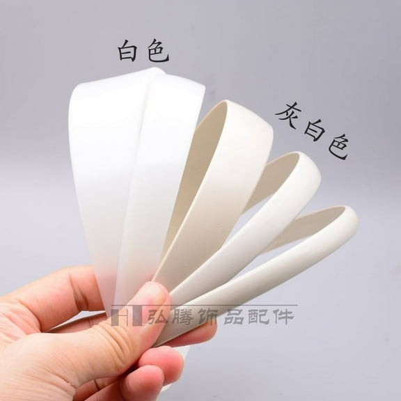 QIDITONG 12pcs White Craft Headbands for Women Plastic Hair Accessories for DIY Projects Plain Headwears for Arts and Crafts and Everyday Use