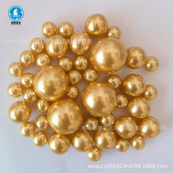 QIDITONG 150Pcs Colorful Artificial Pearls Beads for DIY Crafts No Hole Plastic Beads for Vase Fillers Jewelry Making and Home Decoration