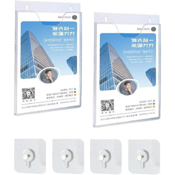QIDITONG 2 Pcs Mail Organizer Wall Magazine Wall Holder Clear Acrylic Wall Mounted Document Holder Vertical File Holder For Office Home A4