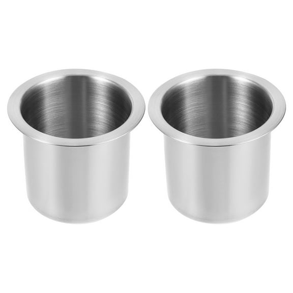 Hytrove Beverage Holder Stainless Steel 2Pcs 4.1X4.1X3.3In