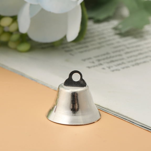 Hytrove Christmas Bells Pendant Trumpet Bell Silver 20 Pcs For Diy Projects