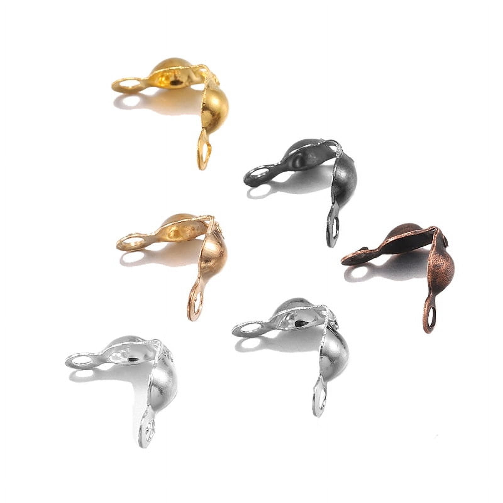 Cuentas De Estambre De Flores Doradas - 150 Unidades, Aleación, Para Hacer Joyería DIY (pendientes, Pulseras, Collares)