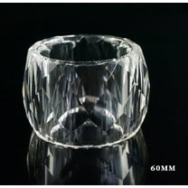 QIDITONG 2pcs Elegant Transparent Crystal Napkin Rings For Weddings And Parties Replacement Table Decorations For Dining Holiday Events