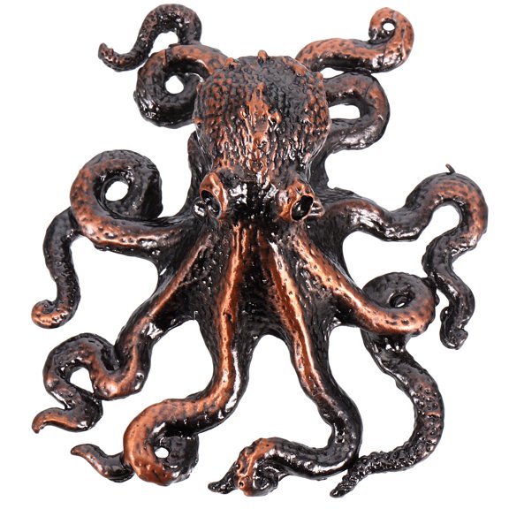 QIDITONG 2pcs Marine Theme Drawer Handles Octopus Design Cabinets Knob Sea Creature Drawer Knobs Rustic Metal Wardrobes Handle Pull for Beach House Furniture