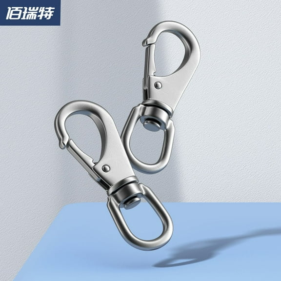 QIDITONG 4pcs Stainless Steel Swivel Eye Snap Hooks for Flagpole Heavy Duty Marine Hardware Pet Leash Boat Rope Dog Chain Keychain Diving Clips