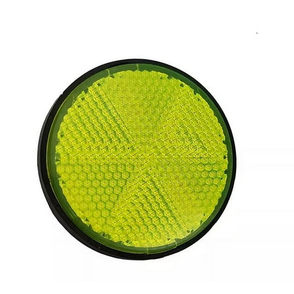 QIDITONG 4pcs Universal Motorcycle Reflectors Green Plastic Screw Mounted Reflective Round Rear Safety Warning Reflectors for Bicycles Scooters