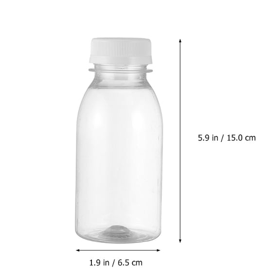QIDITONG 5PCS Plastic Bottles with Caps Juice Containers Reusable Juicing Bottles Smoothie Bottle Drink Containers