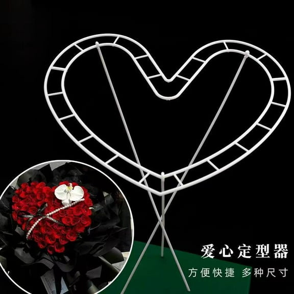 QIDITONG 6 Set Heart Shaped Plastic Wreath Frame for DIY Crafts for Wedding Flower Wreath Decoration and Holiday Party Wreath Making