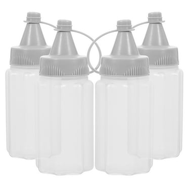 QIDITONG 8PCS Kitchen Squeeze Bottles 30ml Reusable Plastic Condiment Dispenser Food-Grade Camping Sauces Container for Oil Vinegar Salad Dressing