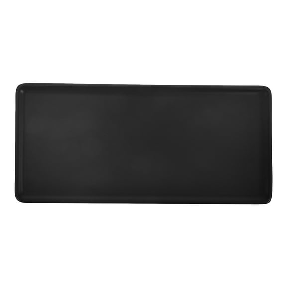 Hytrove Black Ceramic Sushi Tray with Japanese Design for Party Serving and Storage Use Rectangular Shape 1 Piece