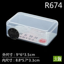 QIDITONG Clear Plastic Storage Box with Hinged Lid for Small Items Crafts Accessories Rectangular Shape Bead Organizer Box for Organizing