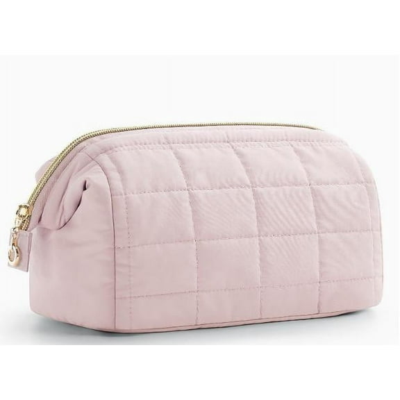 QIDITONG Fluffy Makeup Bag For Women Cute Pink Makeup Pouch Portable Travel Toiletry Bag Organizer Wash Bag For Cosmetics Storage