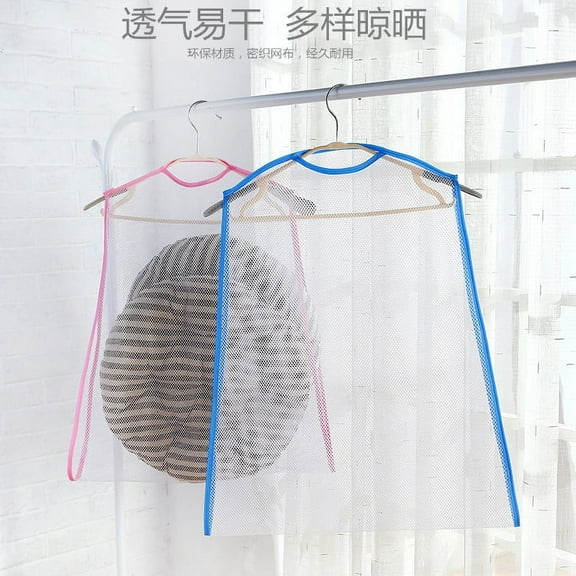 QIDITONG Foldable Hanging Mesh Drying Net Outdoor Windproof Drying Bag Versatile Outdoor Mesh Drying Net Clothes Hanging Dryer Sweater Drying Rack
