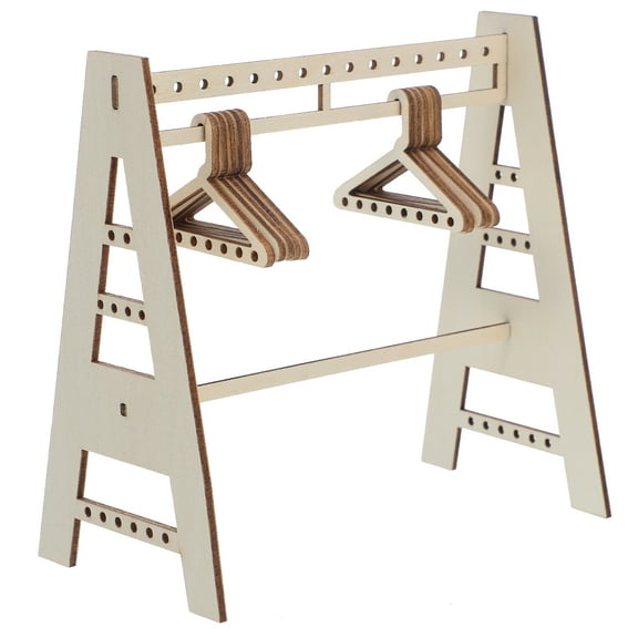 QIDITONG Multi Function Wooden Jewelry Display Stand Earring Hanger Rack Necklace Holder Organizer for Selling Jewelry Room Decor Jewelry Stand for Dresser