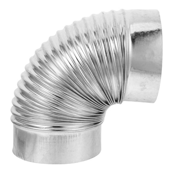 QIDITONG Stove Pipe Chimney Stove Pipe Elbow Stainless Steel Flue For Outdoor Stove Wood Stove Accessories Furnace Pipe Elbow Stainless Steel Flue (L)