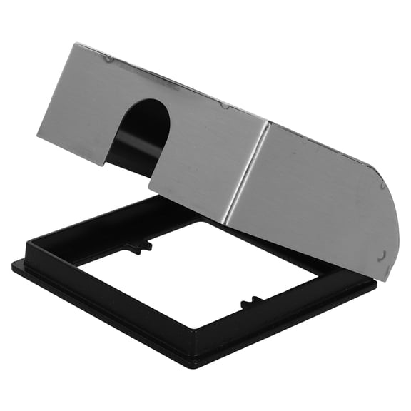 Hytrove Black Door Bell Cover for Outdoor Charging Station Silver Stainless Steel 1Set