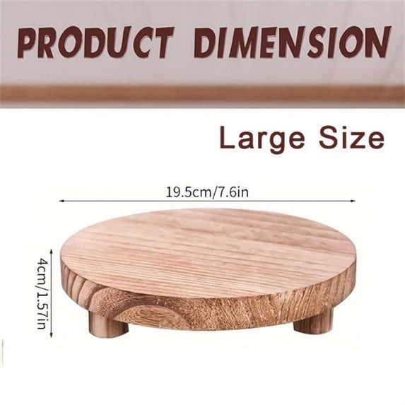 QIDITONG Wooden Plant Stand Indoor Flower Pot Holder for Succulents Bathroom Tray Flower Pot Stands Plants Shelf Wooden Stool Display Stand