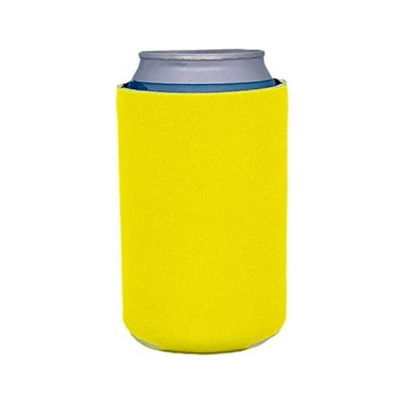 CAHQHLI Blank Beer Can Cooler Sleeves, 1 Pcs Plain Bulk Collapsible Bottle Sleeve Insulated Foam Can Cover for 10oz Bottle Can Wedding Party Events Sublimation,Light Yellow