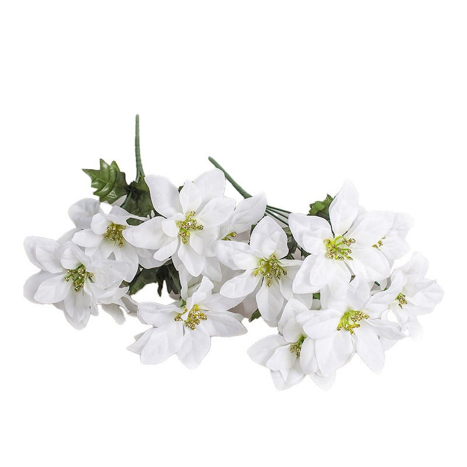 QIEZHON Bushes For Christmas Decor Silk Fabric Artificial Flower Plant