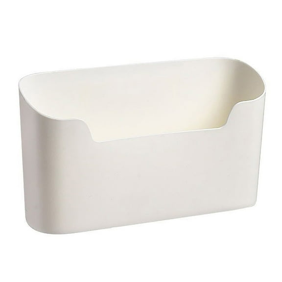 CAHQHLI Wall Mount Folder Holder File Organizer and Jar , Cabinet Door Organizer No Drilling File Holder Hanging File Jar Organizer Magazine Storage for Office Kitchen Bathroom Bedroom Garage,White