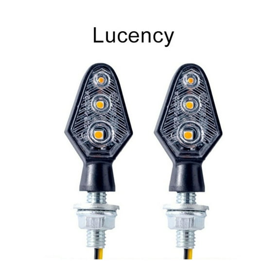 QIFEI 1 Pair Motorcycle Amber 3-LED 12V Signals Turn Blinker For Lights For Honda