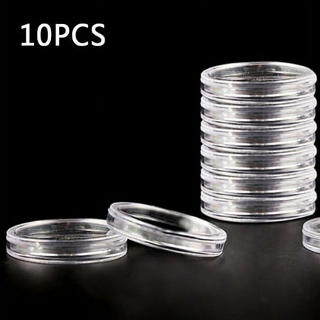 QIFEI 10Pcs 40 mm Silver Eagles Coin Capsules Coin Case Coin Holder Storage Container for Coin Collection Supplies