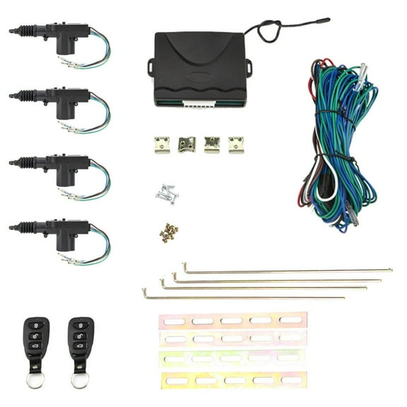 QIFEI 12v Central Locking Kit With Remote Keyless Lock Car For 2/4 Door Most Vehicles