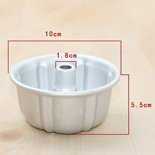 Fancy 1pc Fluted Tube Bundt Cake Pan Carbon Steel Quick Release Coating, Non-Stick Bakeware, Heavy Duty Performance,14*7.5cm Silver