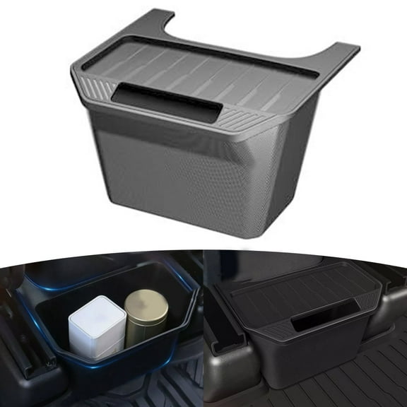 QIFEI 1x Rear Center Console TPE Storage Box with Tray for Tesla for Model Y 2021-2024