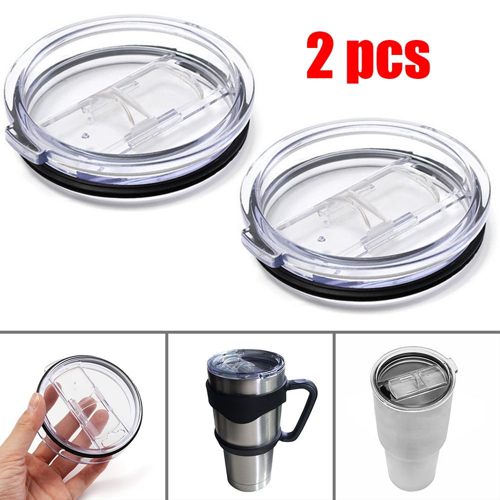 2PC 20/ 30 oz Tumbler Lids, Yeti Tumbler Lids Replacement For Spillproof,  Magnetic Spill Proof Slider Coverm, Black 