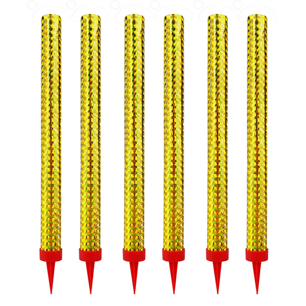 6ct Assorted Colors Birthday Wedding Bottle 6" Party Sparkling Candle