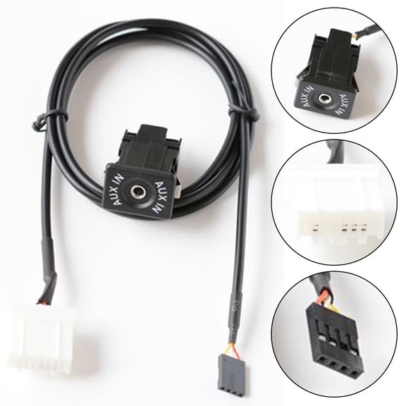 QIFEI Aux Socket Audio Switch Cable Stereo Wire Harness AUX Input Audio for Mazda