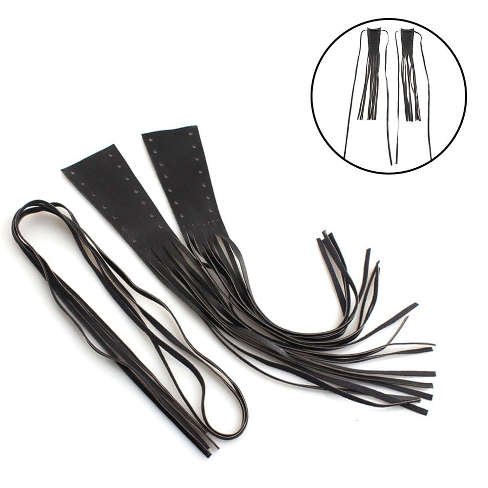 Motorcycle Lace-up PU Leather Brake Clutch Lever Fringe Long
