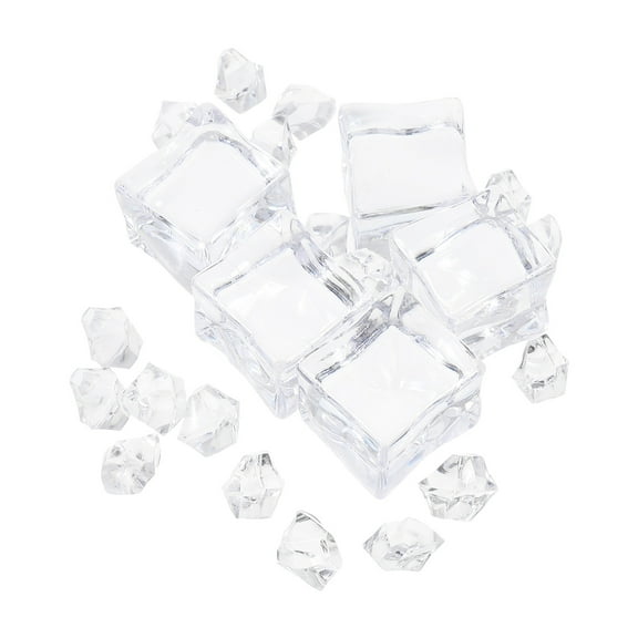 QIFULL 1Set Transparent Simulation Ice Cubes for Wedding Party and Home Decor