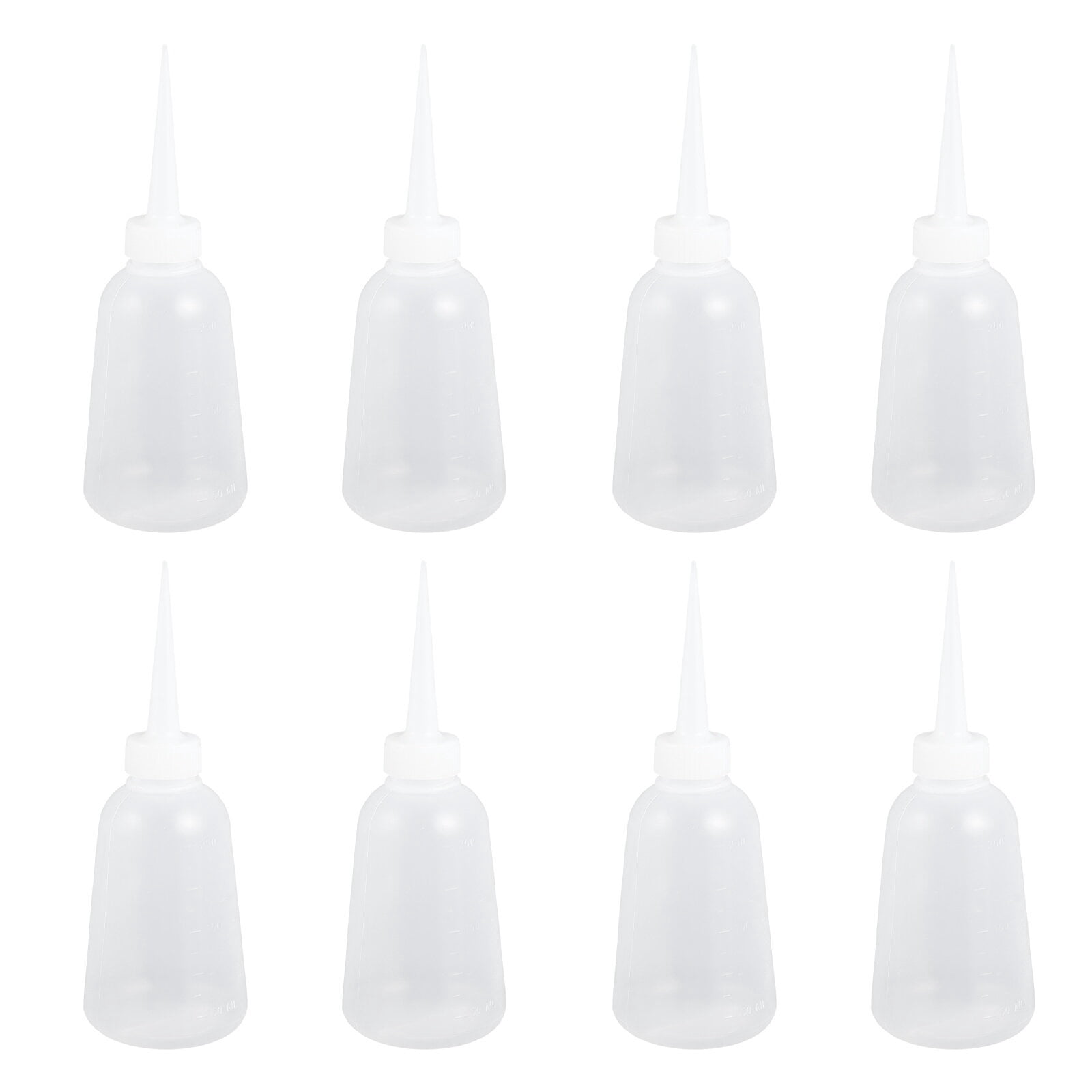 QIFULL 10Pcs Transparent Plastic Glue Bottles Liquid Glue Dropper for ...