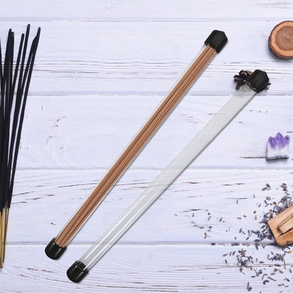 QIFULL 10Pcs Transparent Rigid Round Plastic Tubing with Caps for Craft Projects and Storage