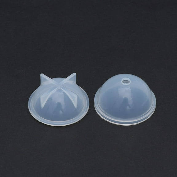 QIFULL 10Pcs White Silicone Mold for Baking Cake Fondant Candy Flexible and Easy Clean