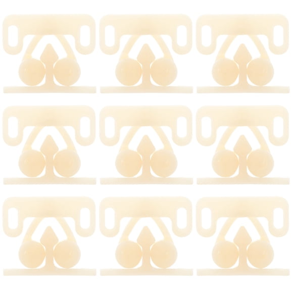 QIFULL 10Pcs Beige Plastic Ball Catch Door Latches for Furniture Cabinet Interior Doors