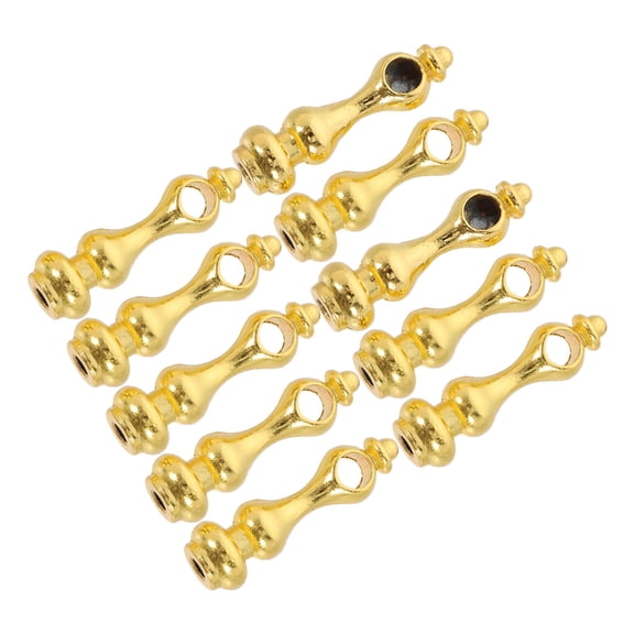 QIFULL 10Pcs Golden Metal Furniture Hardware Accessories Decorative Glass Cabinet Rail Connectors