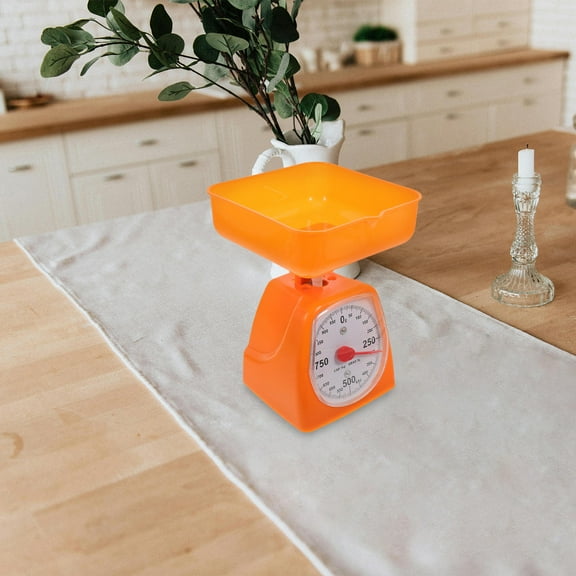 QIFULL 1Pc Orange Portion Weigh Scale with Dial Display for Experiment and Kitchen Precision Weighing