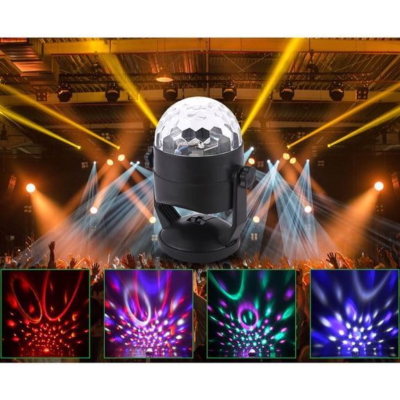 QIFULL LED Stage Lamp Suction Cup Light for Car with Features in Black ABS, Various Flash Modes