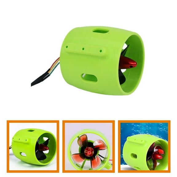 QIFULL Rc Boat Underwater Motor Propeller with Brushless Motor Light Green for Model Boat Modification