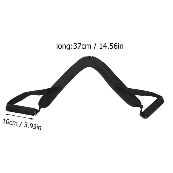 QIFULL 1Pc Arm Strength Trainer Pull Down Cord Black Gym Strap for Effective Muscle Exercise