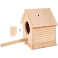 thumbnail image 1 of QIFULL 1Pc Beige Wooden Bird House Crafted from Safe Paulownia Wood Ideal for Outdoor Decoration, 1 of 8