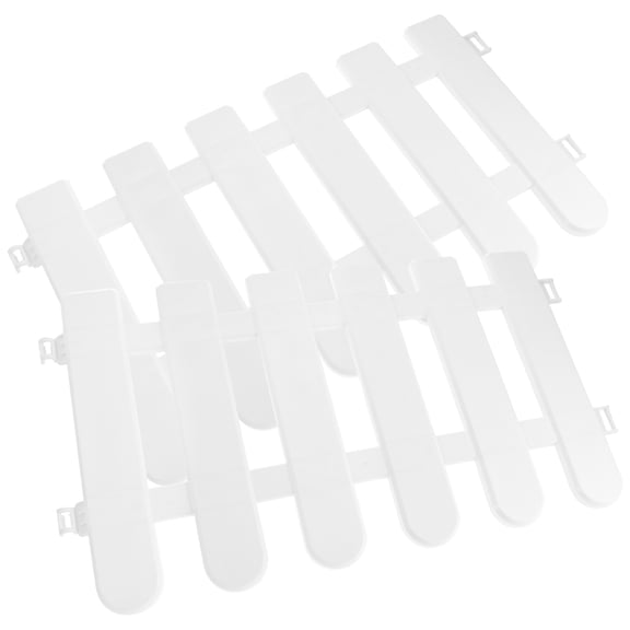 QIFULL 1Set White Plastic Fence Villa Courtyard Landscape Garden Decorative Easy to Adjust and Assemble