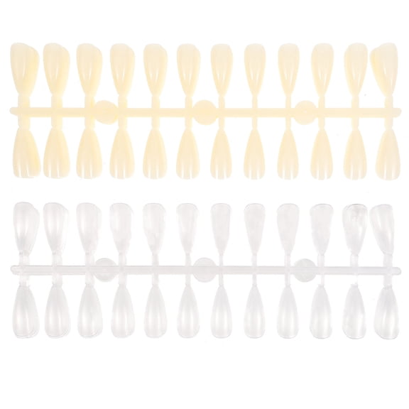 QIFULL 2Sets Assorted Color Fake Nails Pieces Made of Premium Plastic for Nail Art Practice and Training