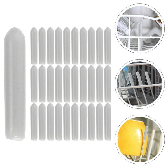 QIFULL 200Pcs Light Grey Dishwasher Prong Rack Caps Sturdy Rubber Replacement Tips for Dishwasher Repair