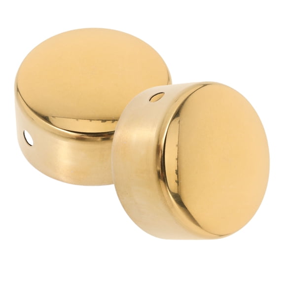 QIFULL Protect Handrail Ends Cap 2Pcs 1.8In Golden Round