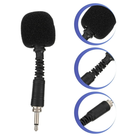QIFULL 2Pcs Noise Canceling Inline Microphone Black for Home Use with High and Wide Frequency